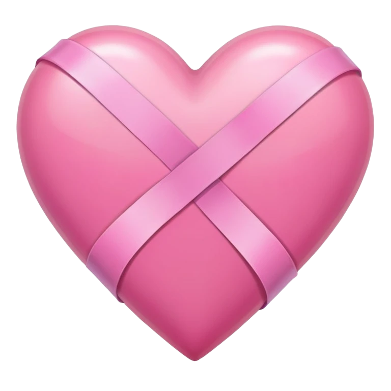 Um coração com um laço rosa  emoji