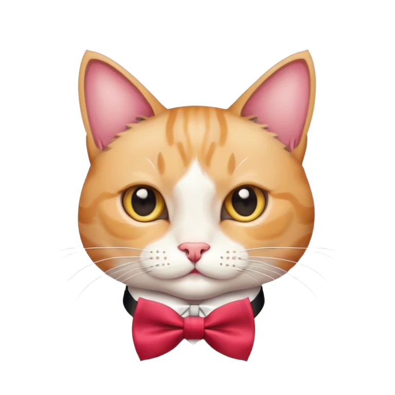 Gato con lazo emoji
