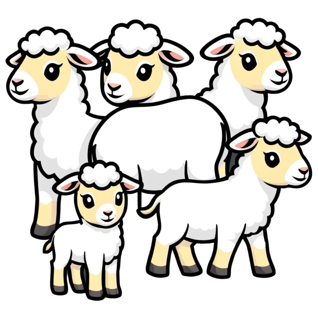group of lambs emoji