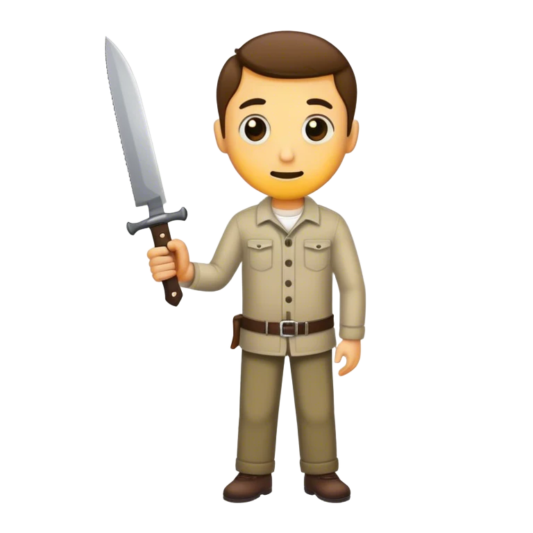 Man holding knife  emoji