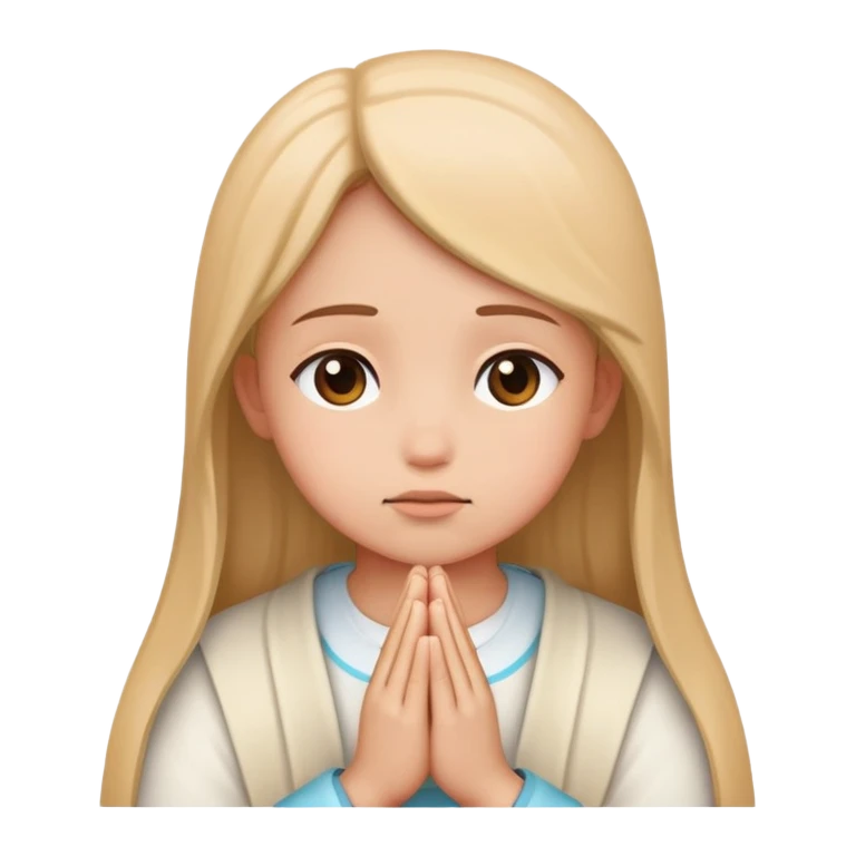 Fille qui prie  emoji