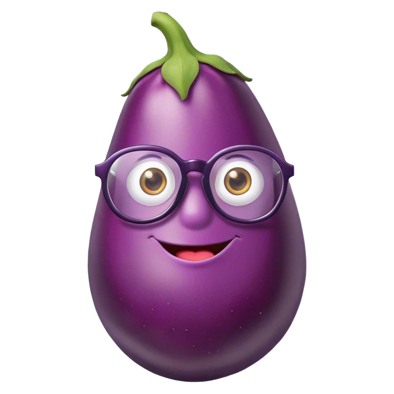 баклажан в очках emoji