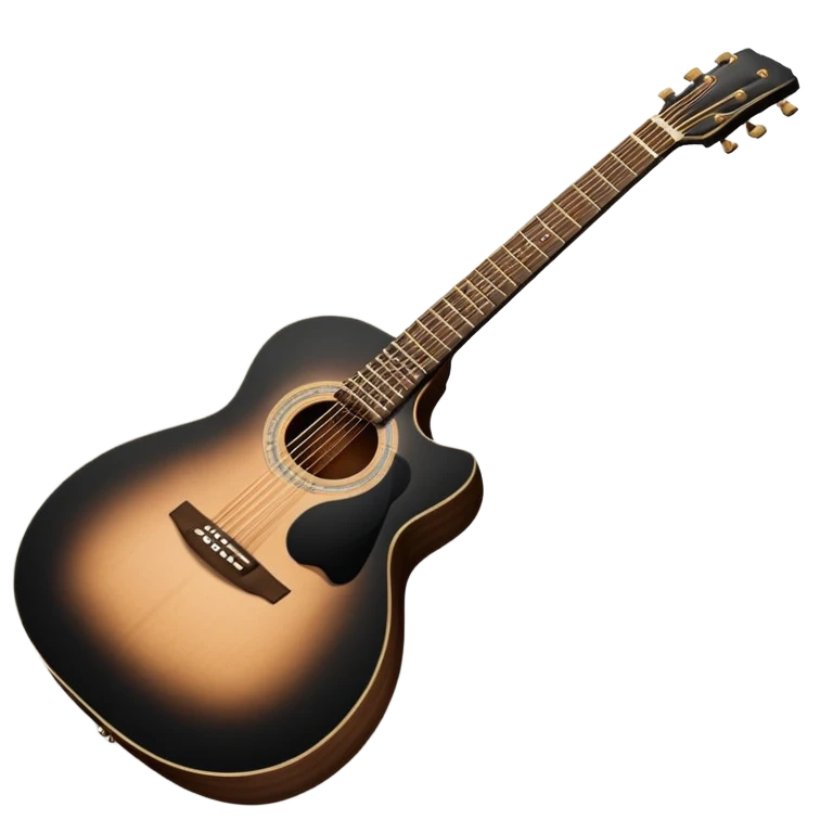 Black guitar  emoji