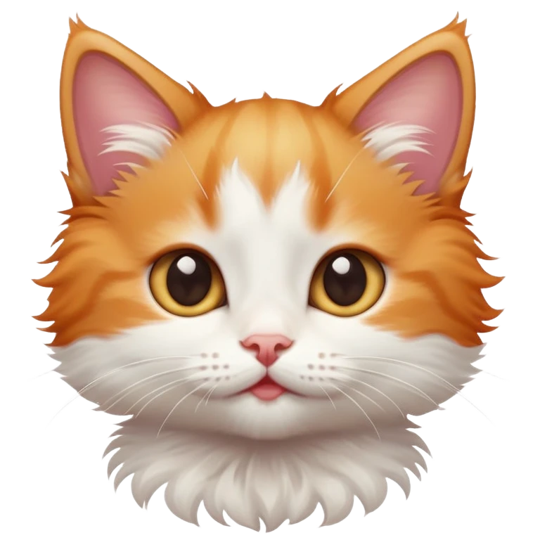 Ginger and white kitten emoji