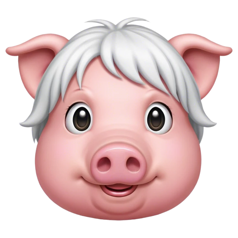 Pig in a wig emoji
