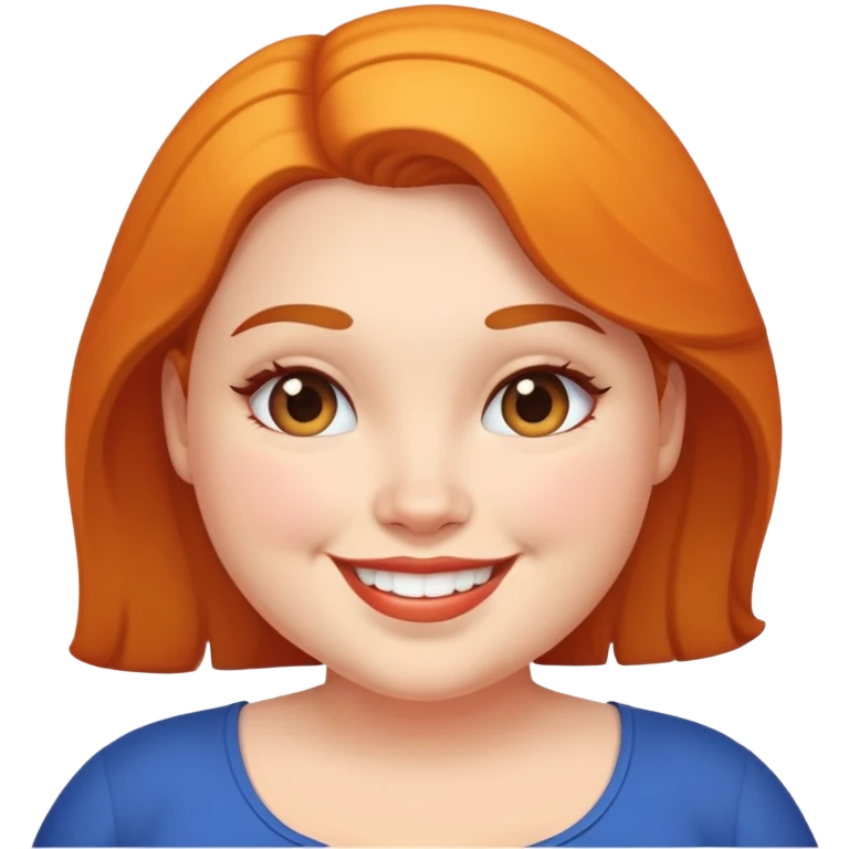 plus size girl smiling emoji