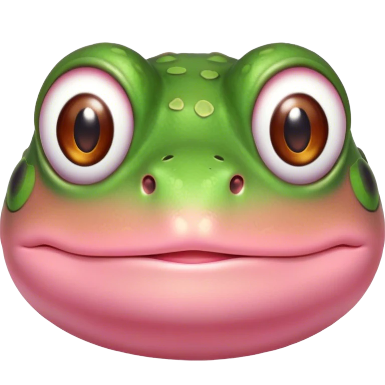 Mr cute frog cheeks pink blush emoji