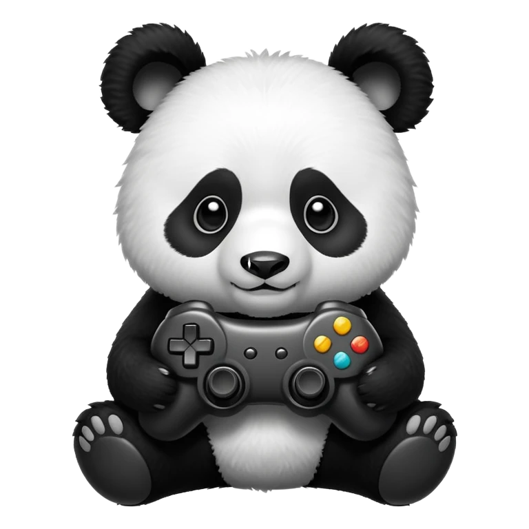 Panda playing video games  emoji