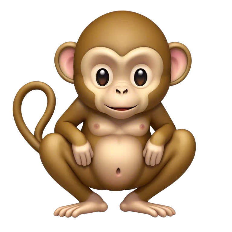 Monkey with a big butt emoji