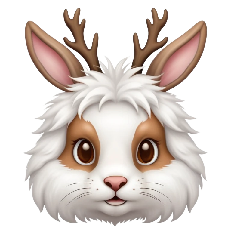 rabbit with deer antlers emoji