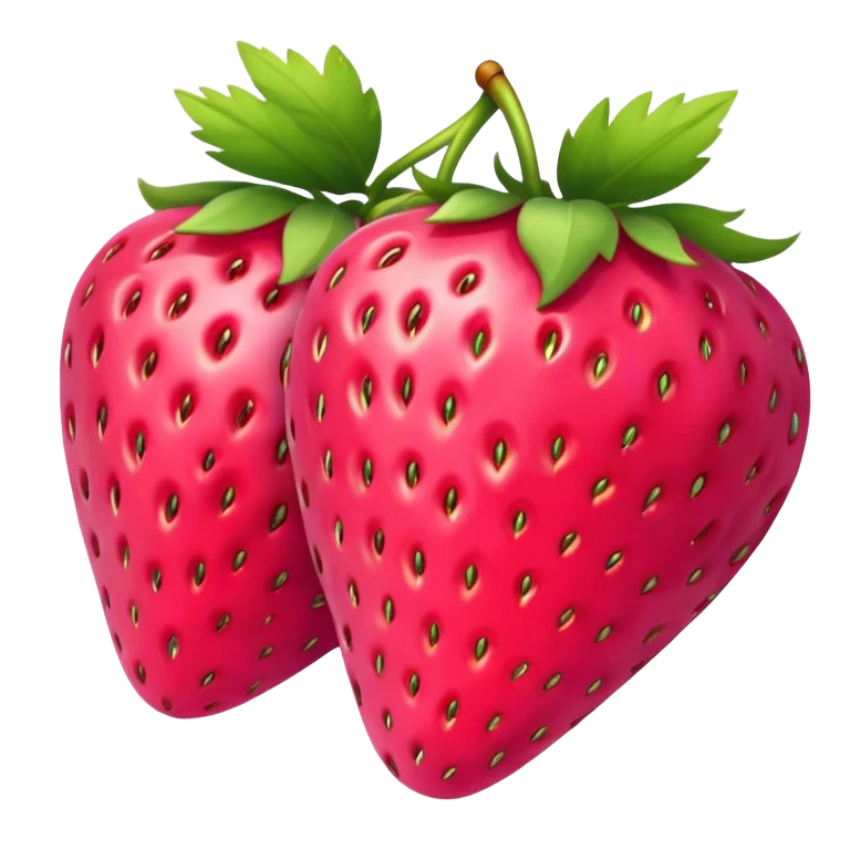 Lazo rosa con fresas emoji