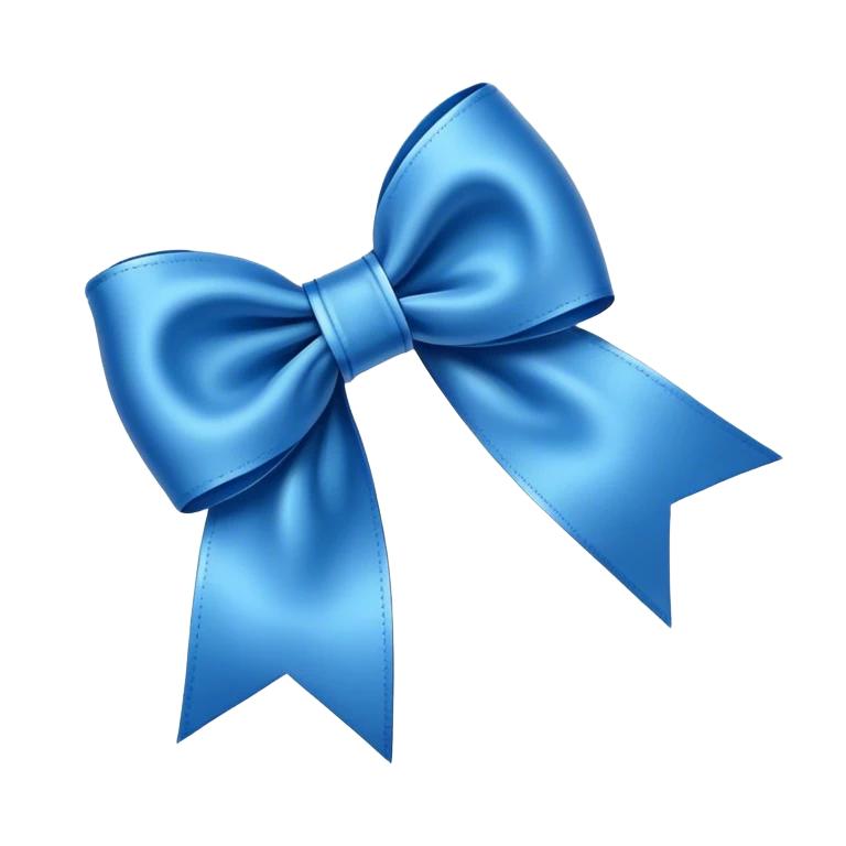 Blue bow emoji
