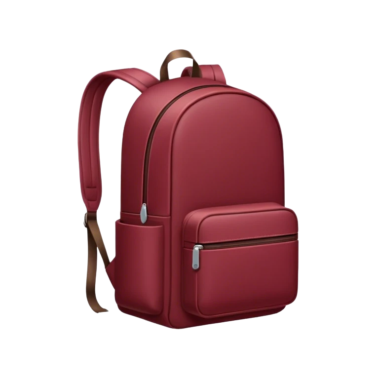 burgundy backpack emoji