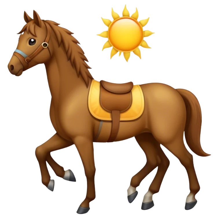 Horse with sun  emoji