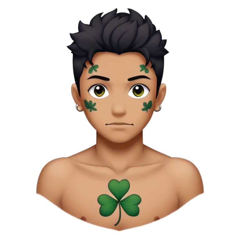 five leaf black clover emoji
