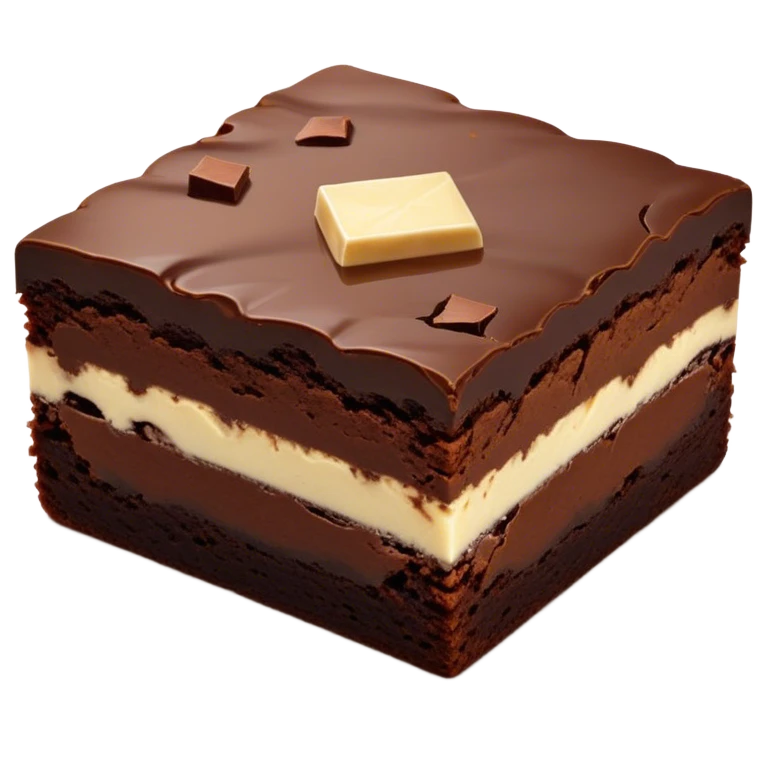 Cinematic Realistic Brownies, rich and dense with a deep chocolate hue, slightly cracked on top revealing the fudgy center, soft light reflecting off the warm surface, a few crumbs scattered around, glowing with an indulgent and comforting texture. emoji