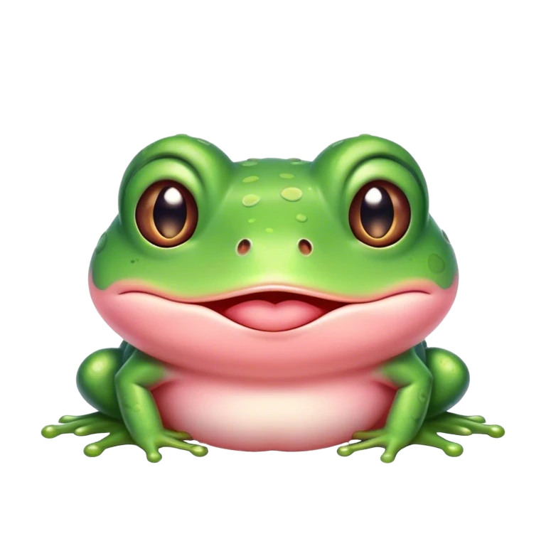 cute frog cheeks blushing emoji