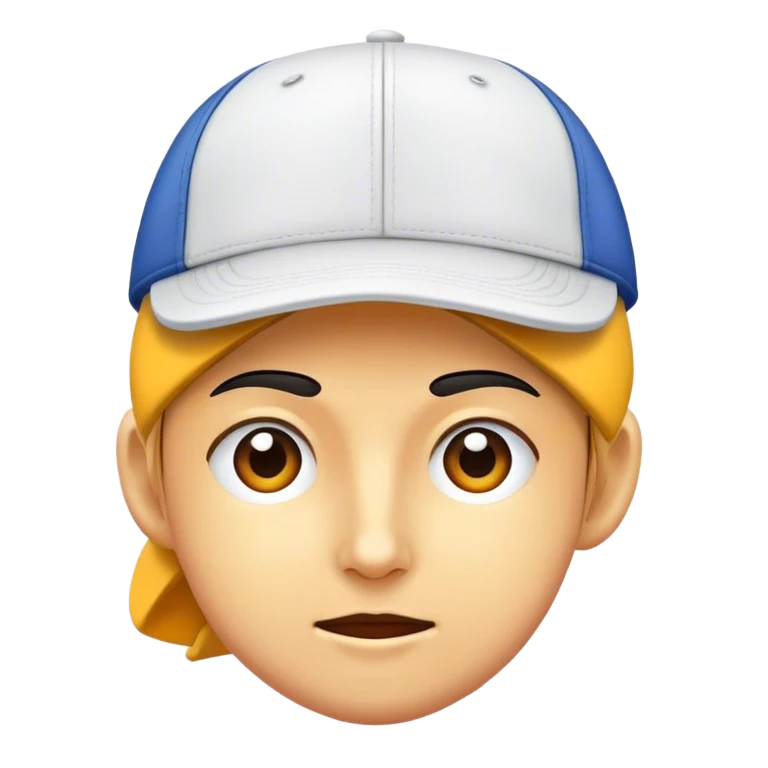 Persona con gorras, que a gorra de una vuelta arriba de su cabeza y que vuelva a su estado normal emoji