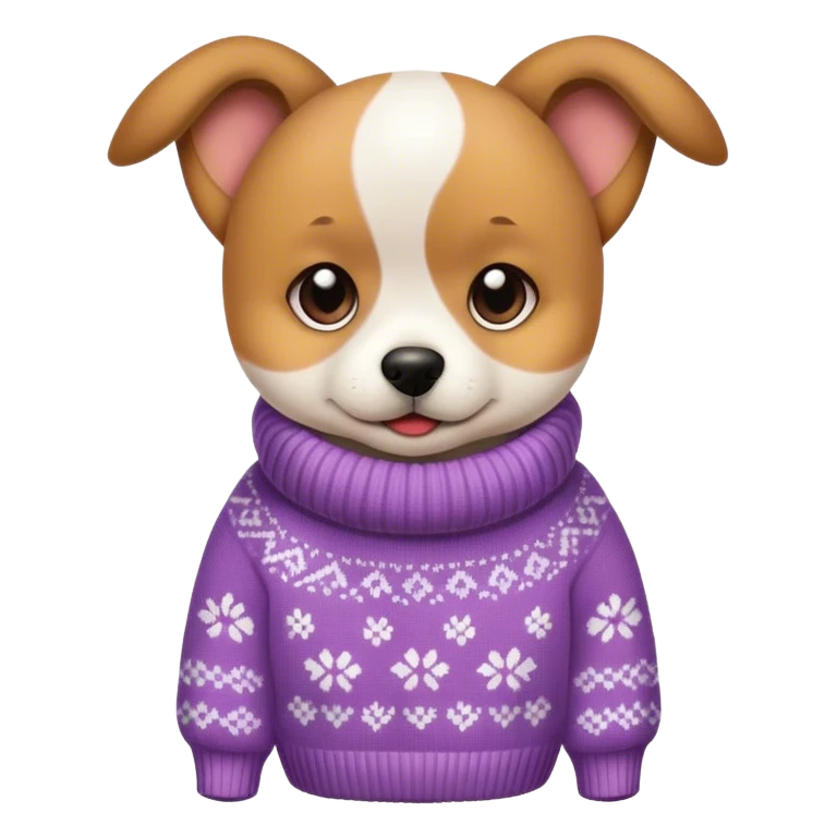Dog wearing a sweater emoji