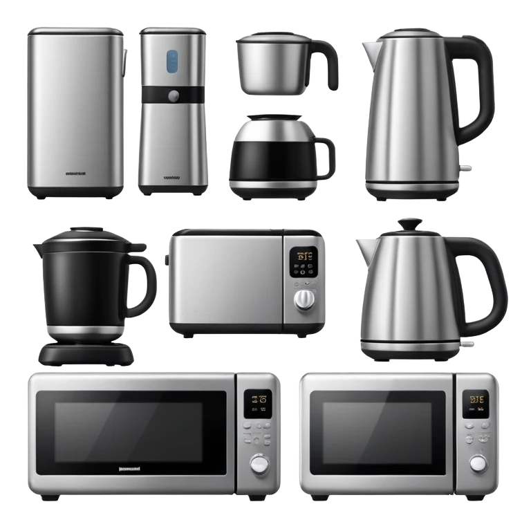 modern kitchen appliances set emoji