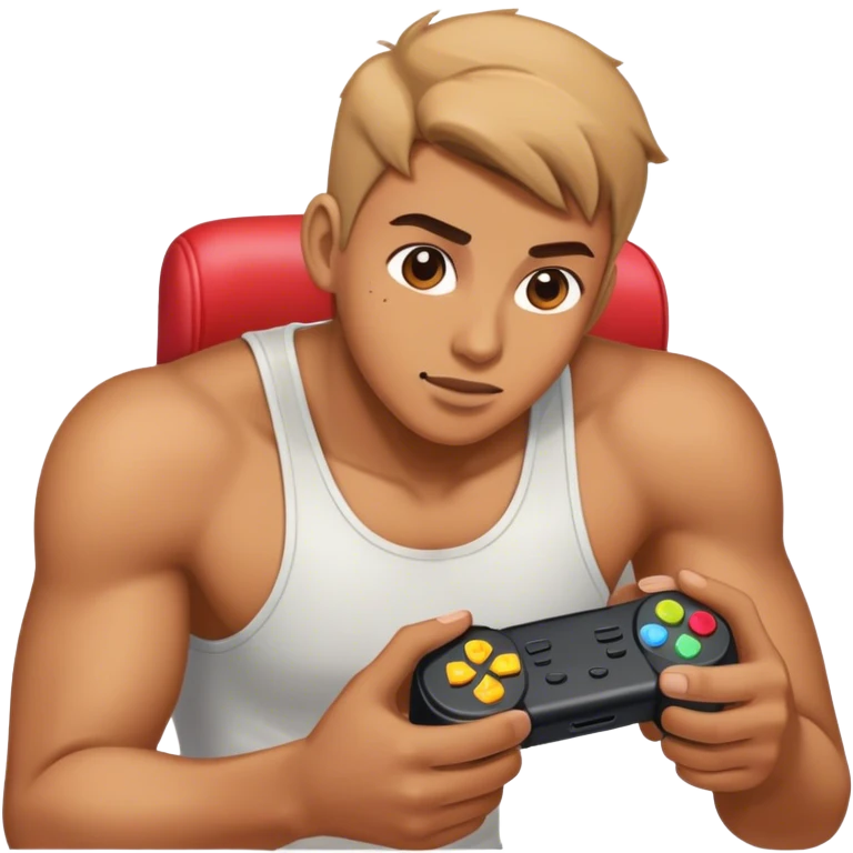 Gamer playing video games emoji