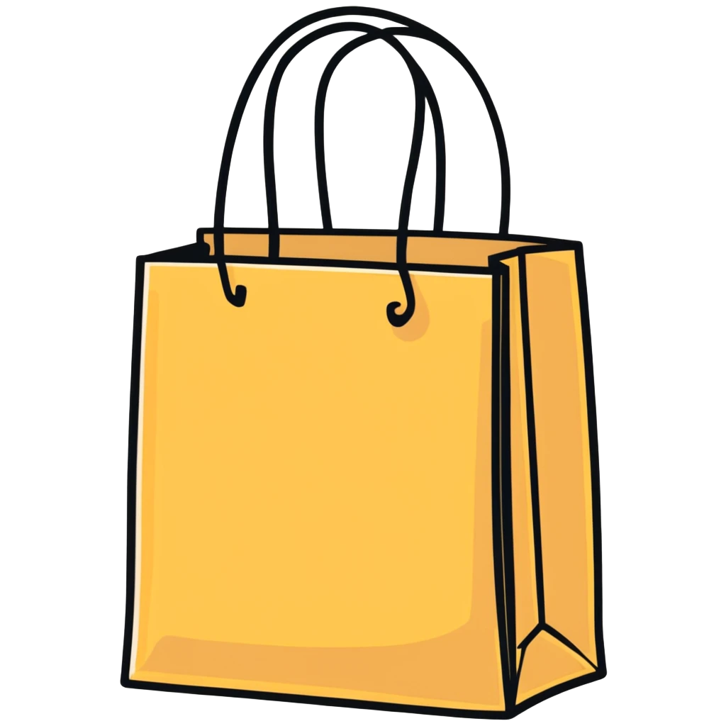 shopping bag with discount tag emoji