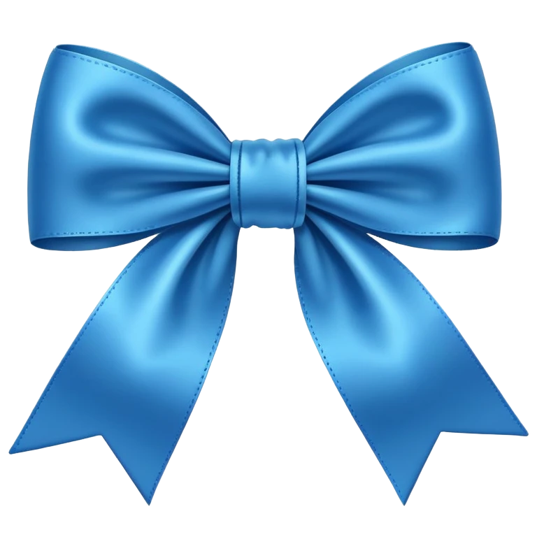 blue bow  emoji