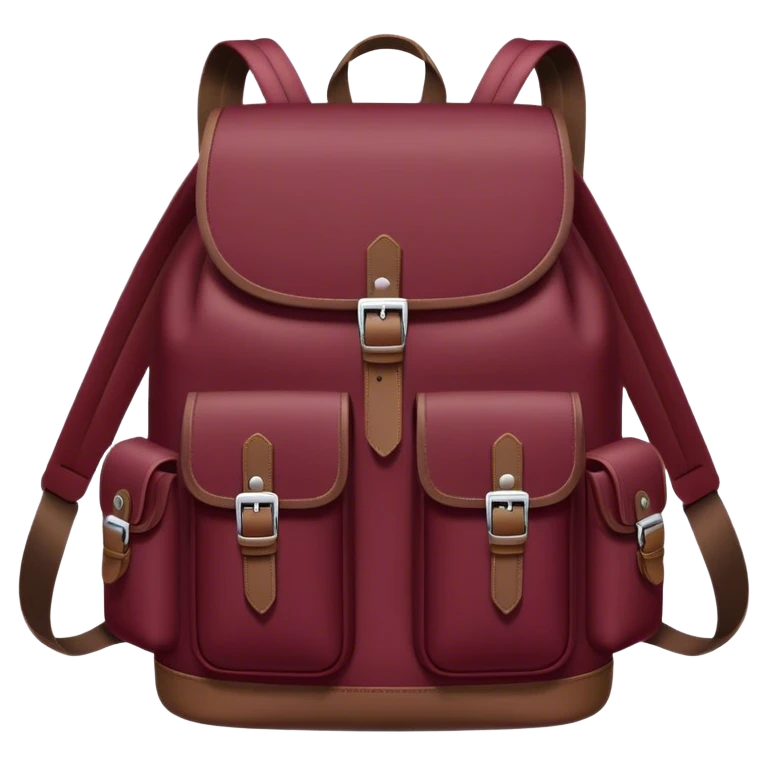 dark burgundy backpack emoji