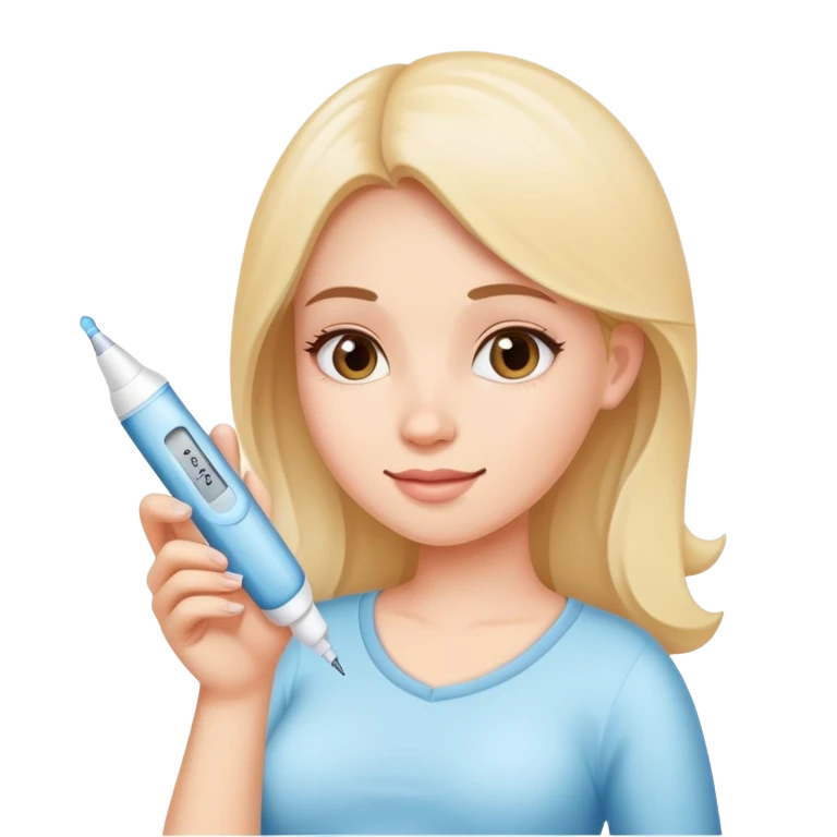 girl with pregnant test emoji
