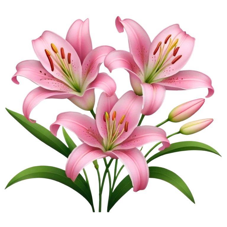 Pink lilies emoji