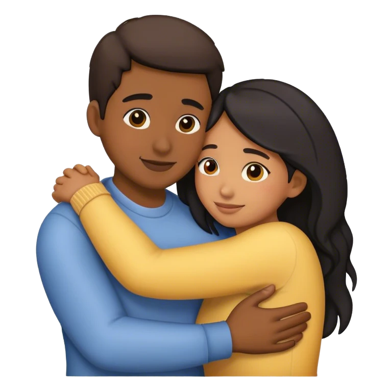 two people hugging emoji