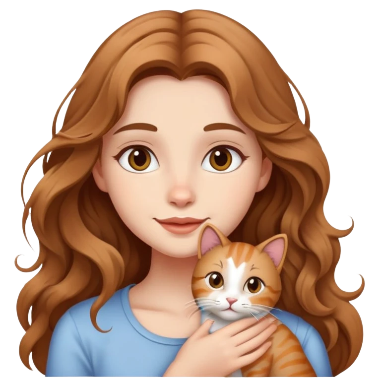я девушка с русыми волосами люблю котов emoji