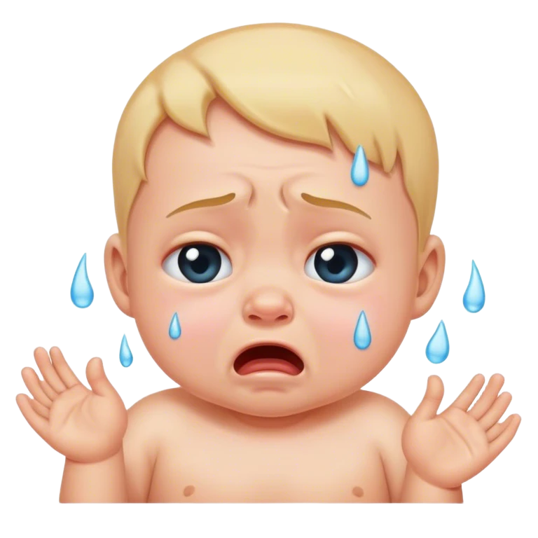 Bébé qui pleure  emoji