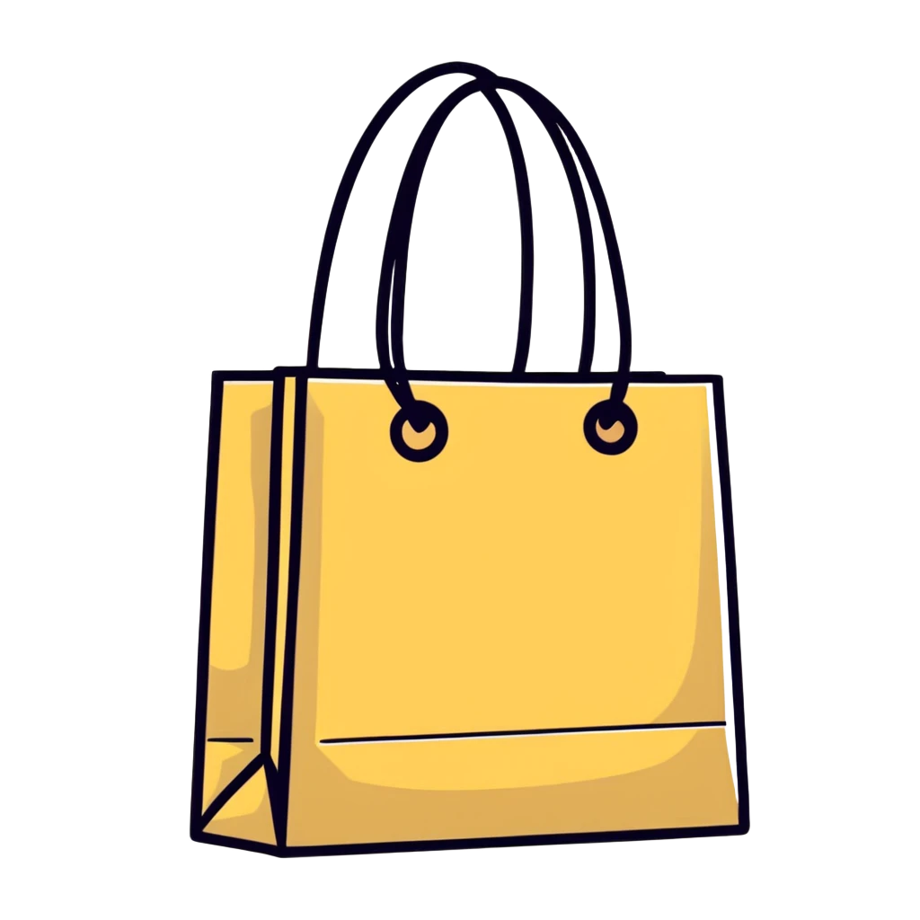 shopping bag with discount tag emoji