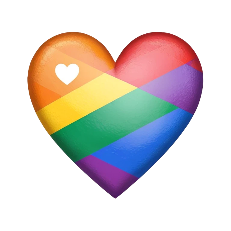 Pride flag heart emoji