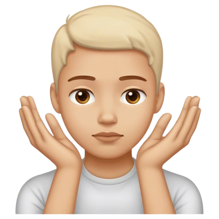 Hands rubbing together when thinking emoji