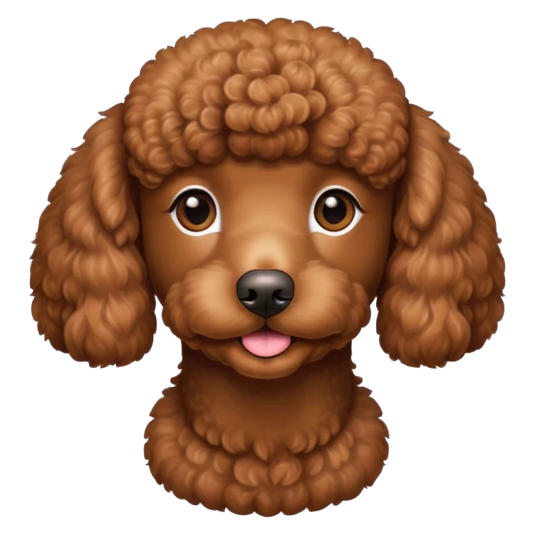 Brown poodle emoji