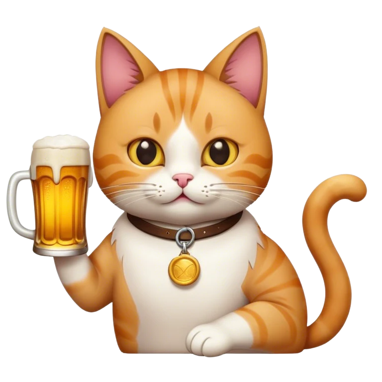 Cat drinking beer  emoji