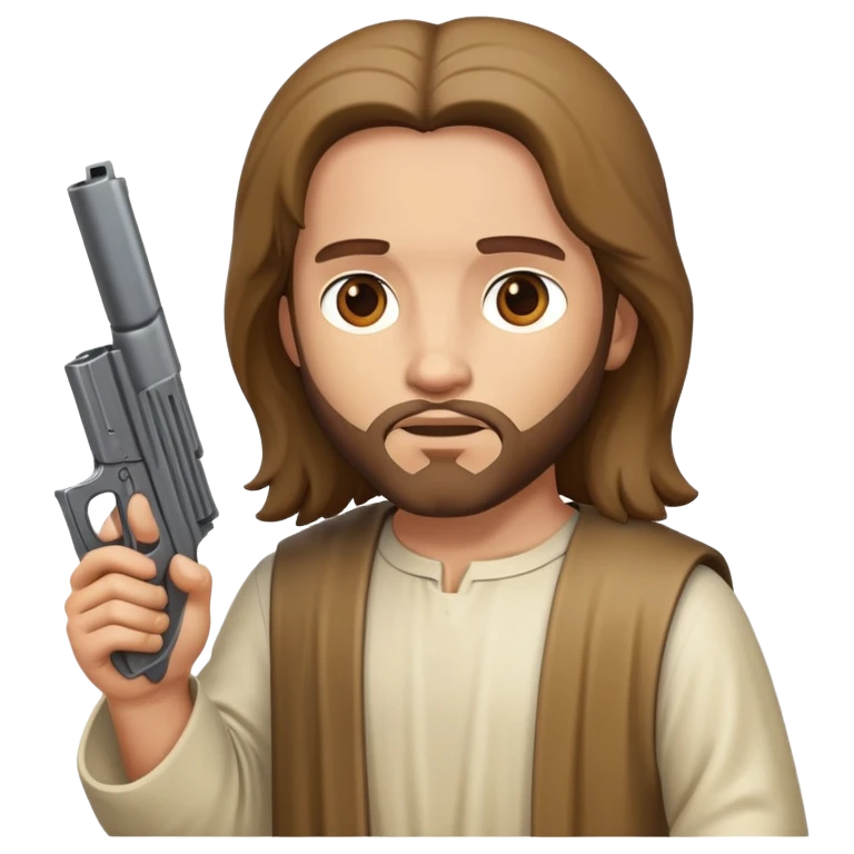 Jesus holding you at gun point  emoji