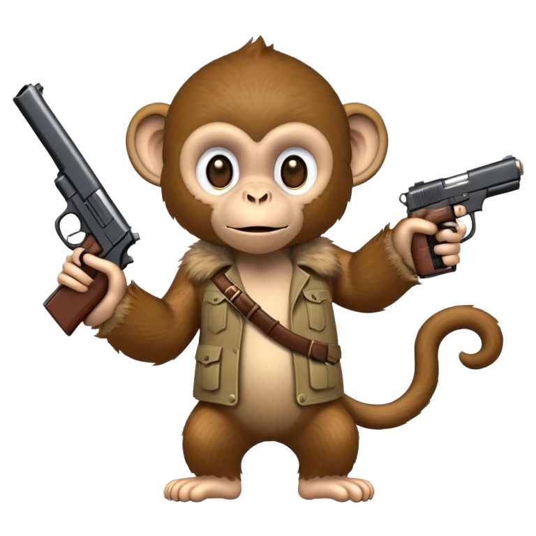 monkey holding a gun emoji