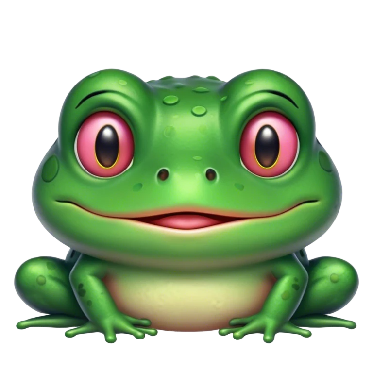 Mr frog cute blushing emoji