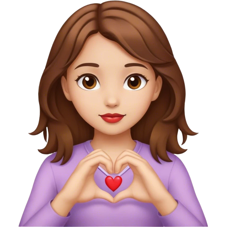 Girl making heart  emoji
