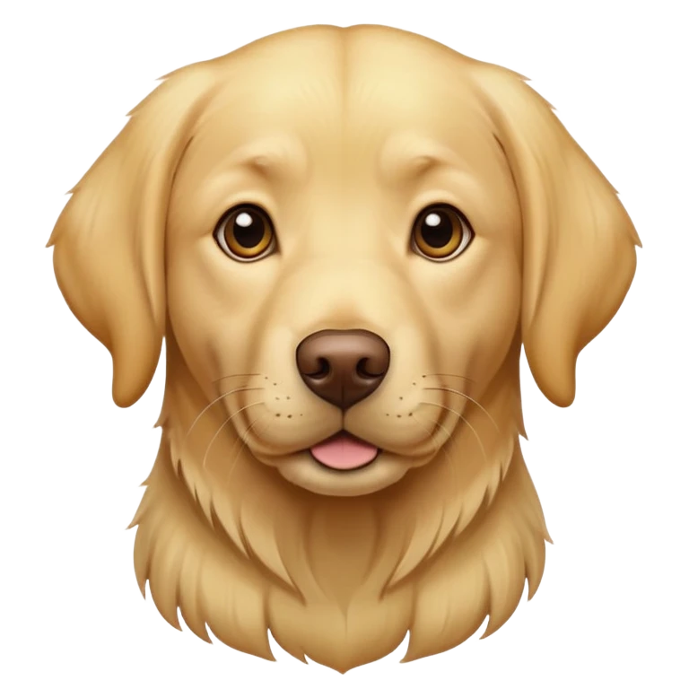 Yellow long-haired Labrador emoji