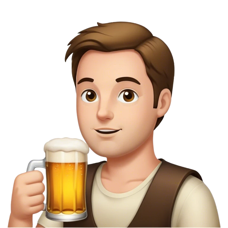 Palmer drinking beer emoji