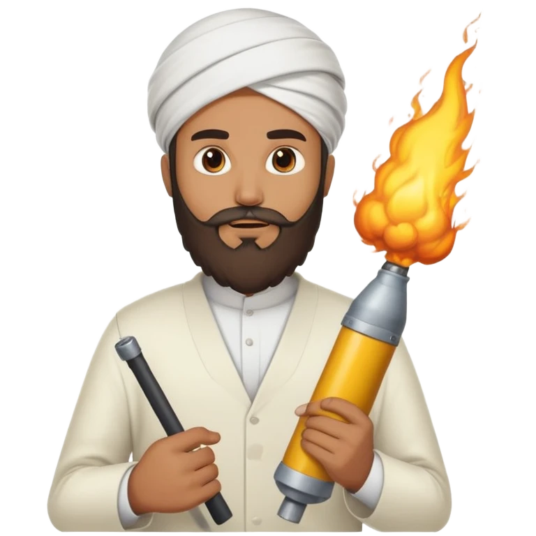 Make a Muslim man with a nuke emoji