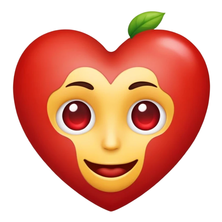 ein herz mit einem frohen gesicht emoji