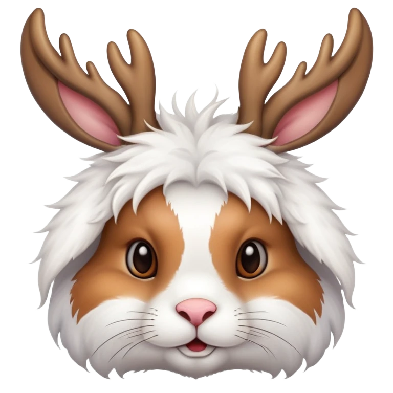 rabbit with deer antlers emoji