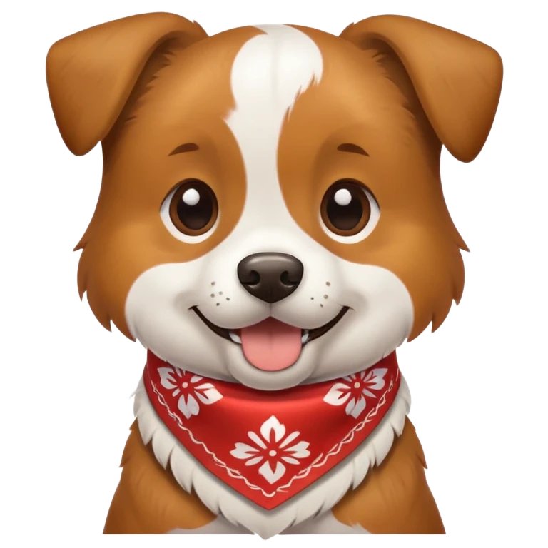 dog with bandana emoji