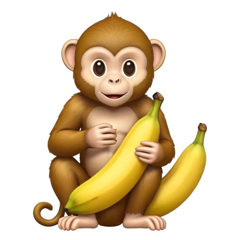 monkey with banana  emoji