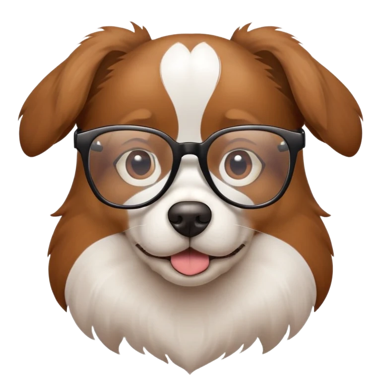 Perro con lentes  emoji